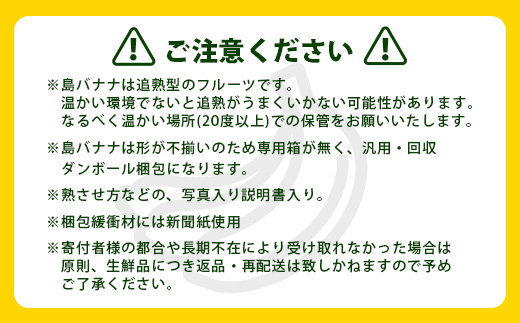 石垣島の島バナナ、3～6房（約2,6～3kg前後入り）爽やか酸味のスッキリ系バナナ、少し冷やしてもイイんです！　SI-34