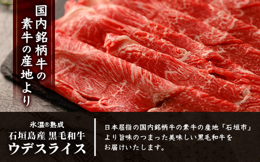 【氷温熟成】石垣島産 黒毛和牛 ウデスライス 500g×2【合計1kg】お肉 肉 牛肉 冷凍 すきやき すき焼き 牛丼 和牛 しゃぶしゃぶ 赤身 八重山食肉センター うで ウデ YC-1