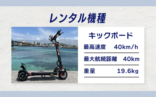 電動キックボード又は電動バイク2名様1日利用券 (24時間) TW-1