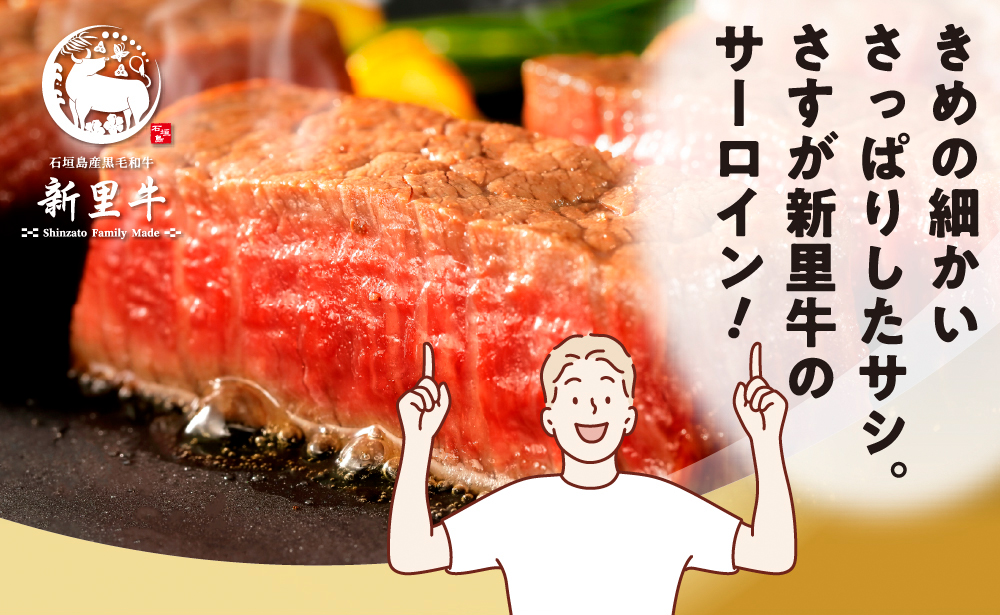 石垣島産 黒毛和牛 新里牛 サーロインステーキ（250g×1）合計250g SZ-28