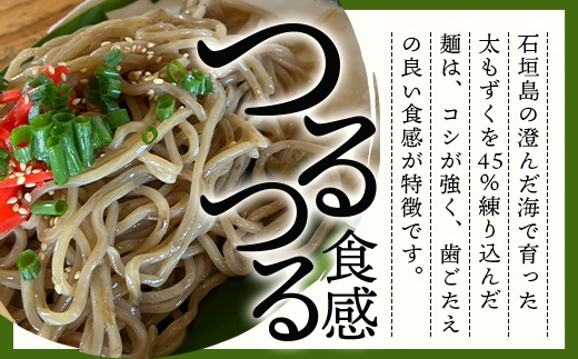 石垣島産　美らもずく麺（生麺2人前）&塩もずく（石垣島産太もずく）　RR-1