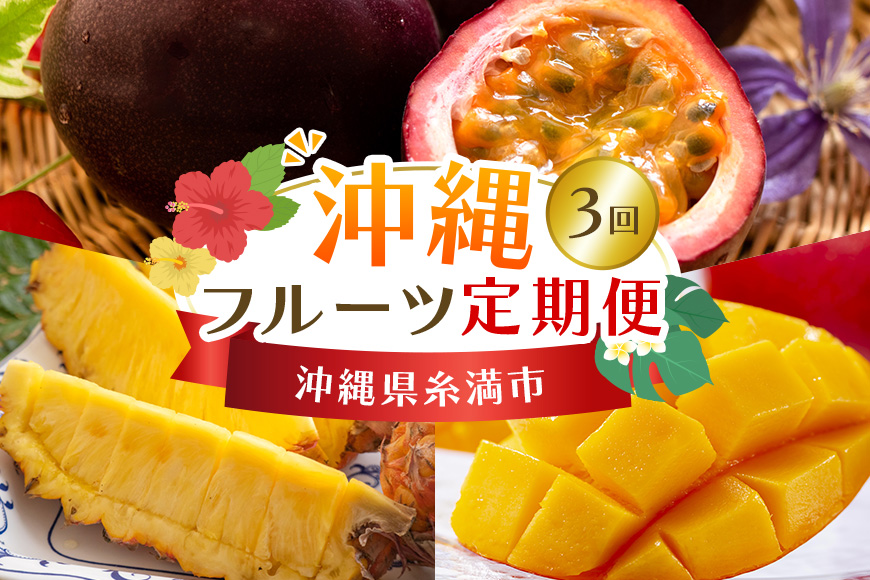 【定期便全3回】沖縄 フルーツ 定期便 3回 パッションフルーツ 沖縄産パイナップル パイン マンゴー フルーツ定期便 果物 パイナップル 沖縄マンゴー 沖縄 夏 旬 フルーツ くだもの 定期便 3か月 3カ月 沖縄県 糸満市 【 先行予約 2026年 発送 】
