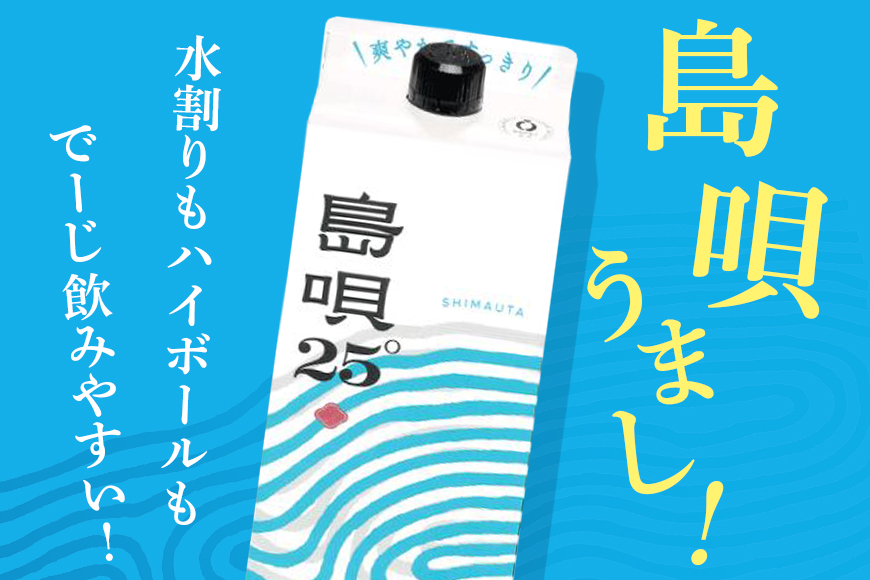 泡盛 島唄 25度 紙パック 1800ml×6本セット