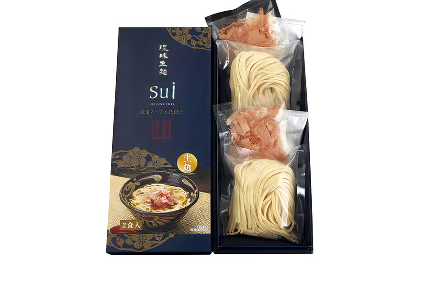 琉球生麺 Sui「厳選スープと花鰹」 4食セット 沖縄 グルメ 琉球 生麺 厳選 スープ 花鰹 セット ご当地グルメ 沖縄料理 郷土料理 沖縄そば 麺 ソバ そば 蕎麦 ダシ だし 出汁 かつお節 カツオ かつお 鰹 特産品 お土産 沖縄県 糸満市