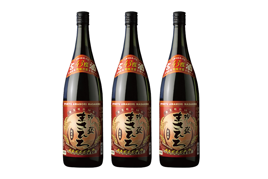 ＜ まさひろ酒造 ＞ 泡盛 まさひろ古酒 1升瓶 3本 セット ( 1800ml x3) 沖縄 地酒 酒 お酒 あわもり アワモリ 古酒 銘酒 アルコール 度数 43度 大容量 特産品 お取り寄せ お酒好き 晩酌 家飲み 沖縄のお酒 ギフト プレゼント お土産 沖縄県 糸満市