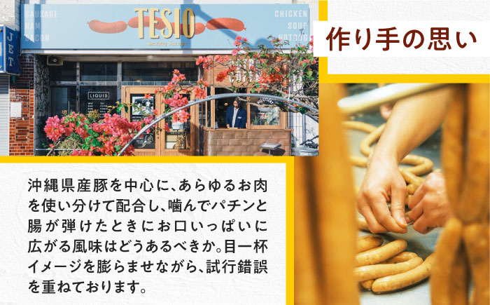 【全3回定期便】【ふるさと納税限定】TESIOの自家製フランク＆ボローニャセット (計380g) 豚肉 ハム ソーセージ 小分け 真空パック 沖縄市 / TESIO [BCAD016]