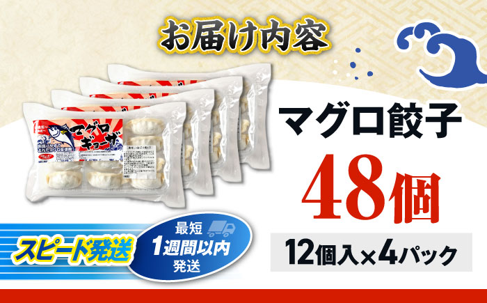 冷凍マグロギョーザ 48個(12個入り4パック) 餃子 冷凍 国産 マグロ 沖縄産 沖縄市 / 沖縄市漁業協同組合 パヤオ直売店 [BCDZ011]