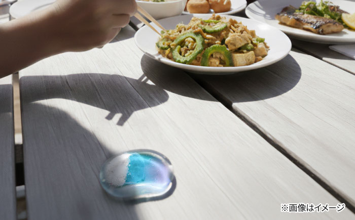 レジンアート 『海の煌き 箸置き』 アクアブルー × パープル 2個セット はしおき はし置き レジンアート 海 ハンドメイド 雑貨 おしゃれ 沖縄市 / Kays Artistry [BCAG029]