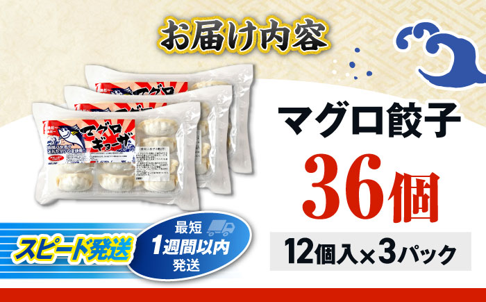 冷凍マグロギョーザ 36個(12個入り3パック) 餃子 冷凍 国産 マグロ 沖縄産 沖縄市 / 沖縄市漁業協同組合 パヤオ直売店 [BCDZ010]