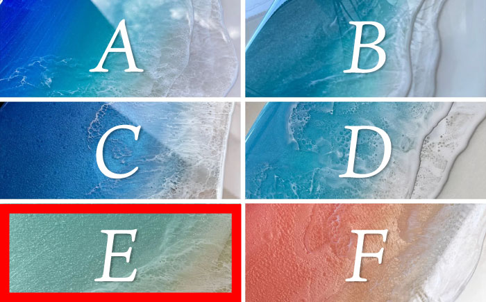 レジンアート 『波のキャンバス』 海アート A4サイズ (Eパターン) 絵画 海 インテリア 雑貨 おしゃれ 沖縄市 / Kays Artistry [BCAG010]