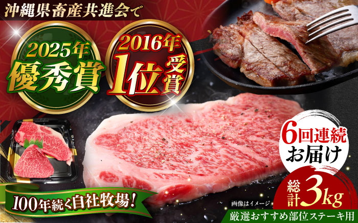 【全6回定期便】【厳選！おすすめ部位】沖縄和牛 佐渡山牛 ステーキ肉 500g ステーキ 牛肉 和牛 焼肉 赤身 沖縄市 / 肉のサブロー [BCBC006]