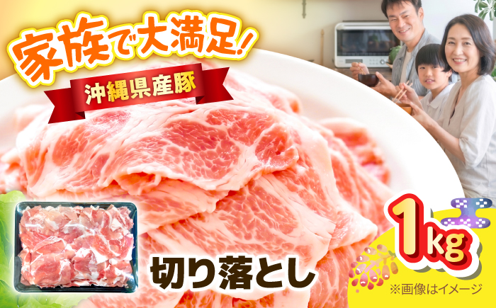 沖縄県産豚切り落とし 1kg 豚肉 ポーク 冷凍 小分け 国産 沖縄県産 しゃぶしゃぶ きりおとし 1000g 沖縄市 / 丸市ミート [BCEQ005]