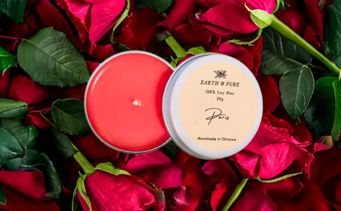 フレグランスキャンドル 『フローラル ミニキャンドルセット』 キャンドル おしゃれ ルームフレグランス アロマキャンドル ギフト 沖縄市 / Earth & Pure [BCDJ007]