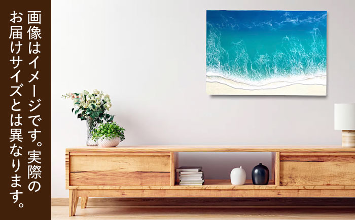 レジンアート 『波のキャンバス』 海アート A4サイズ (Dパターン) 絵画 海 インテリア 雑貨 おしゃれ 沖縄市 / Kays Artistry [BCAG009]
