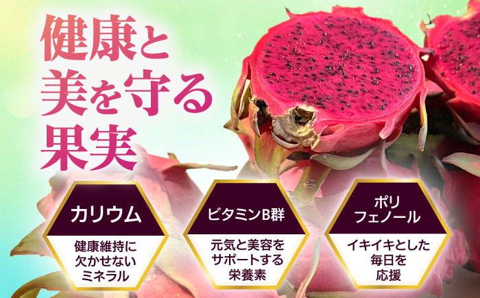 【2026年発送 先行受付】 完熟ドラゴンフルーツ 2kg (5玉) 果物 フルーツ スーパーフード 産地直送 無農薬 沖縄市 / タカエスフルーツ＆ベジタブル [BCBH004]