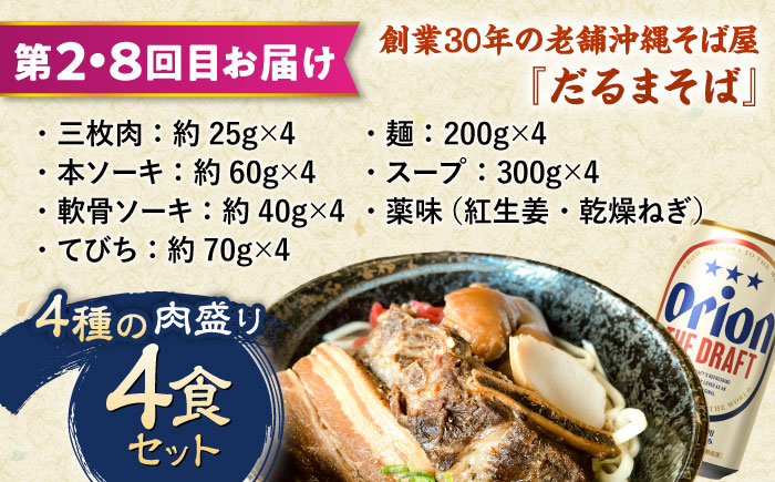 【全12回定期便】オリオンビール晩酌セット【沖縄市】TESIO だるまそば 豚々茶舗 DELICATESSEN NUCHIBUTA みやんちSTUDIO&COFFEE お肉屋本店 リカーショップコザ [BCZZ038]