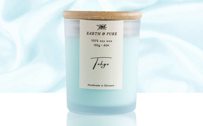 フレグランスキャンドル 『東京』 キャンドル おしゃれ ルームフレグランス アロマキャンドル ギフト 沖縄市 / Earth & Pure [BCDJ002]