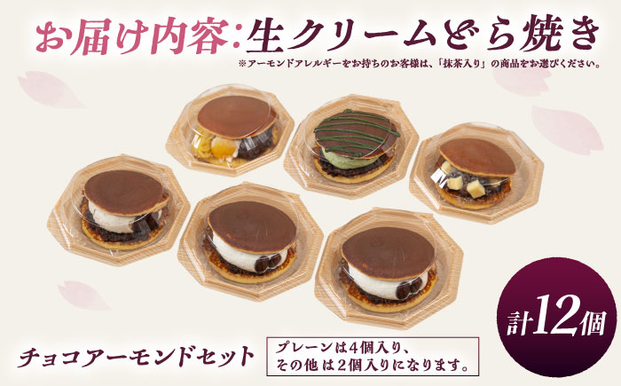 生クリームどら焼き詰め合わせセット (チョコアーモンド) (12個) 沖縄市 / 和菓子屋 春風堂 [BCCL006]
