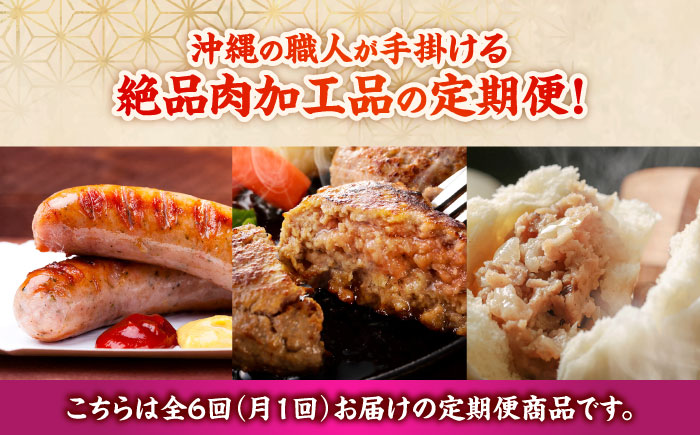 【全6回定期便】沖縄の絶品肉加工品セット【沖縄市】豚肉 ハム ソーセージ 豚まん ぶたまん ちまき 焼売 シュウマイ ハンバーグ 沖縄市 / TESIO / 豚々茶舗 / お肉屋本店 [BCZZ031]