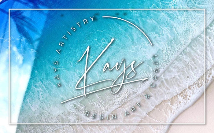 レジンアート 『波の時計』 壁掛け時計 インテリア 雑貨 時計 壁掛け おしゃれ 沖縄市 / Kays Artistry [BCAG022]