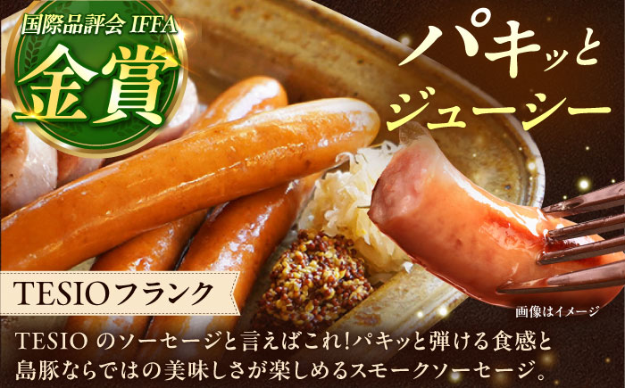 【全3回定期便】【ふるさと納税限定】TESIOの自家製フランク＆ボローニャセット (計380g) 豚肉 ハム ソーセージ 小分け 真空パック 沖縄市 / TESIO [BCAD016]