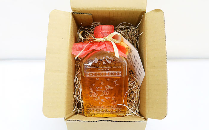 沖縄県産はちみつ 『みつしずく』 200ml (百花蜂蜜 / ミンサー柄ボトル入り) 蜂蜜 はちみつ ハチミツ 国産 ギフト 沖縄市 / 沖縄市観光物産センター夢プラザおきなわ [BCBE001]