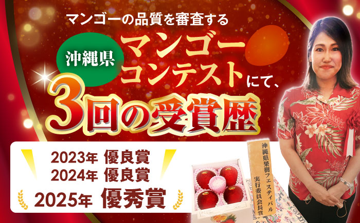 【優秀賞受賞】沖縄県産 完熟マンゴー 贈答用 2kg (3〜5玉) マンゴー 沖縄 果物 フルーツ ギフト 沖縄市 / MAIFARM [BCAN002]