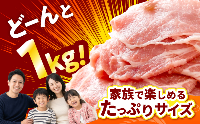 沖縄県産豚切り落とし 1kg 豚肉 ポーク 冷凍 小分け 国産 沖縄県産 しゃぶしゃぶ きりおとし 1000g 沖縄市 / 丸市ミート [BCEQ005]