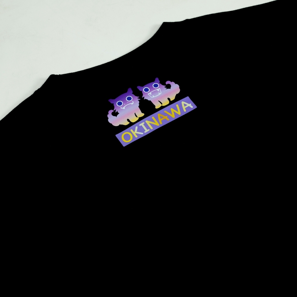 沖縄市 マンホールTシャツ エイ坊 (黒 / Lサイズ) Tシャツ 半袖 キャラクター メンズ レディース 沖縄市 黒色 沖縄市 / 株式会社TAK JAPAN [BCDK002-03]