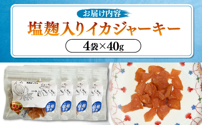 お魚屋さんの手作り 塩麹入りイカジャーキー (4袋) お魚屋さん 手作り イカジャーキー いか ジャーキー 塩こうじ 沖縄市 / 魚商ばってん [BCCE007]