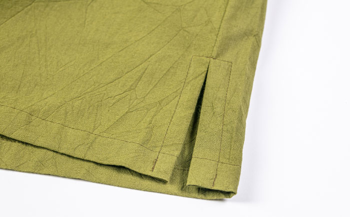 サマーシャツ（ティーグリーン / メンズ）琉球織物 経浮花織入り メンズ ファッション フォーマル カジュアル 冠婚葬祭 / 沖縄市 FABRIC SHOP MINAMI [BCCS012]