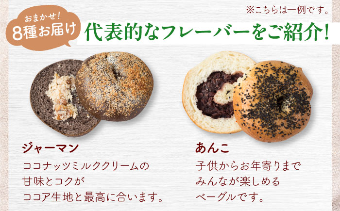 【全3回定期便】厳選おすすめ ベーグル 8個セット ベーグル詰め合わせ お取り寄せ 冷凍 パン セット 沖縄市 / ZEBRA.Bagel [BCAE008]