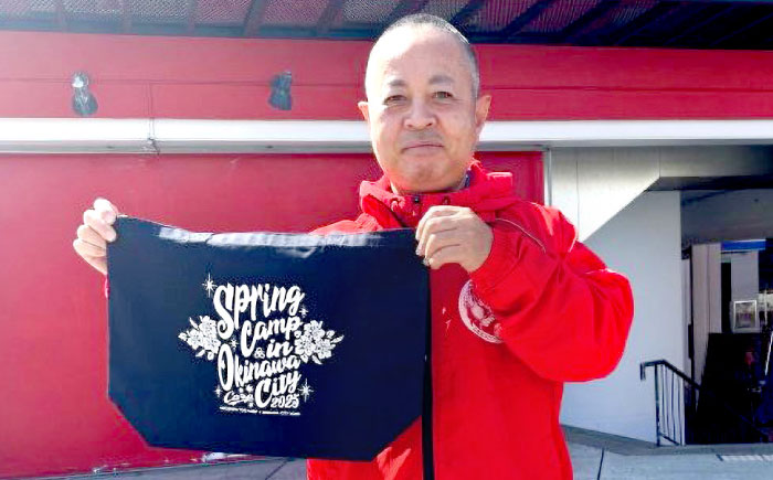 広島東洋カープ トートバッグ 2025 (ネイビー) カープ CARP コラボ ハイビスカス マイバッグ 沖縄市 / 沖縄市観光物産センター夢プラザおきなわ [BCBE009]