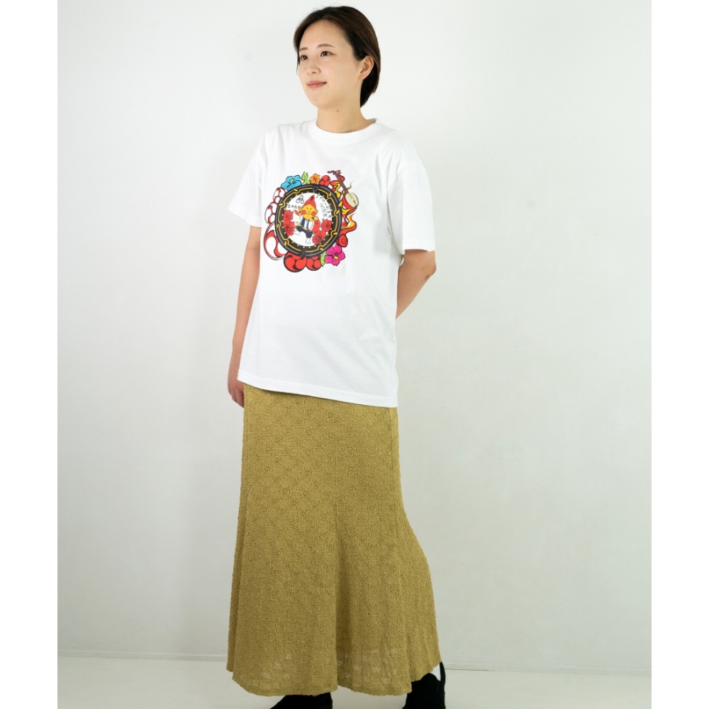 沖縄市 マンホールTシャツ エイ坊 (白 / XLサイズ) Tシャツ 半袖 キャラクター メンズ レディース 沖縄市 白色 沖縄市 / 株式会社TAK JAPAN [BCDK001-04]