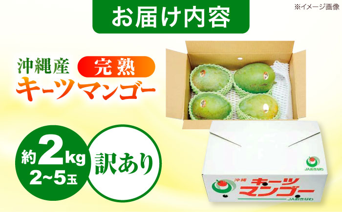 【2026年発送・数量限定】 【訳あり】 沖縄県産キーツマンゴー 約2kg (2〜5玉) マンゴー 沖縄 果物 フルーツ ギフト 沖縄市 / ちゃんぷる〜市場 [BCAA005]
