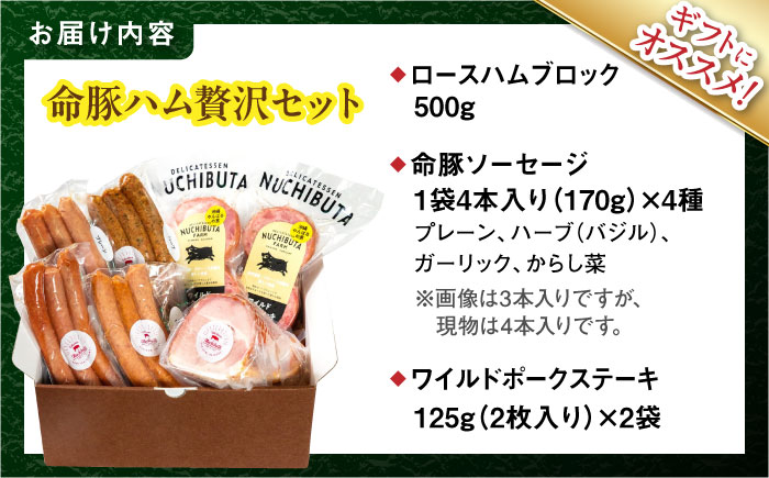 『ハム贅沢セット』 豚肉 ポークステーキ ソーセージ ハム 詰め合わせ お取り寄せ 国産 ギフト 冷凍 沖縄市 / DELICATESSEN NUCHIBUTA [BCAR007]