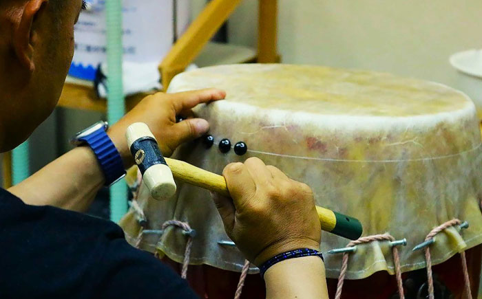 ☆和太鼓　パーランクーおまとめセット☆ 楽天市場】エイサー 用 太鼓 パーランクー(大) 水牛皮 直径21cm バチ1