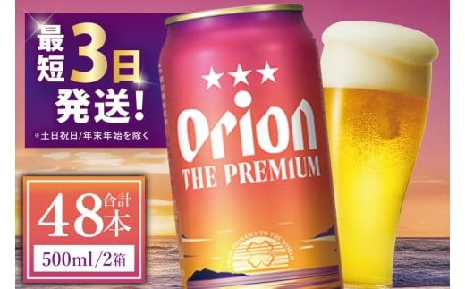 ≪ オリオン ザ・プレミアム 500ml × 48本 ≫ 48缶 48本 生ビール 地ビール オリオンビール 沖縄 豊見城市 母の日 父の日 ギフト お歳暮 お中元 贈り物 プレゼント おすすめ お酒 宅飲み 送料無料(DQ019)