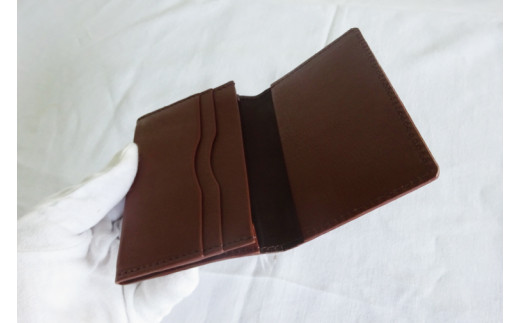 紅型名刺入れ(茶)｜名刺入れ 名刺 牛革 手染め 雑貨 染物 オリジナル 沖縄県 豊見城市(CZ013)