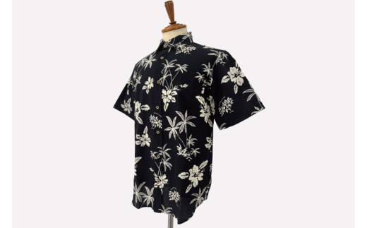 【Coconut Juice】 かりゆしウェア Bring Back Memories (28)【カラー：ブラック、サイズ：L】｜かりゆし 服 衣服 沖縄 かりゆしウェア おきなわ 沖縄県 豊見城市(CB024)