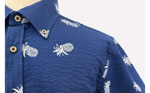 【Coconut Juice】 かりゆしウェア Clear Vision(27)【カラー：ネイビー、サイズ：L】｜かりゆし 服 衣服 沖縄 かりゆしウェア おきなわ 沖縄県 豊見城市(CB018)