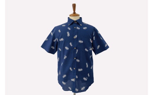 【Coconut Juice】 かりゆしウェア Clear Vision(27)【カラー：ネイビー、サイズ：L】｜かりゆし 服 衣服 沖縄 かりゆしウェア おきなわ 沖縄県 豊見城市(CB018)