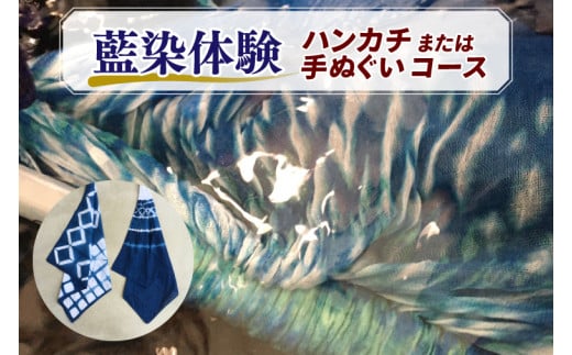 藍染体験 ハンカチまたは手ぬぐいコース(BT001)