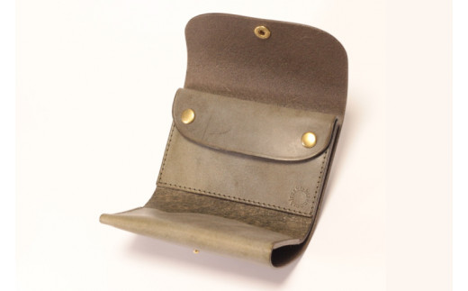 【しぜんのしるし】cometR コンパクトな三つ折り財布(ワックスカーキ)牛革・日本製(BR005)