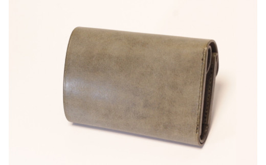 【しぜんのしるし】cometR コンパクトな三つ折り財布(ワックスカーキ)牛革・日本製(BR005)