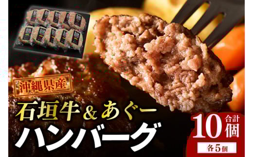 石垣牛＆あぐーハンバーグセット|肉 お肉 にく 牛肉 豚肉 石垣牛 あぐー豚 ハンバーグ セット 沖縄県 豊見城市（AG011-1）
