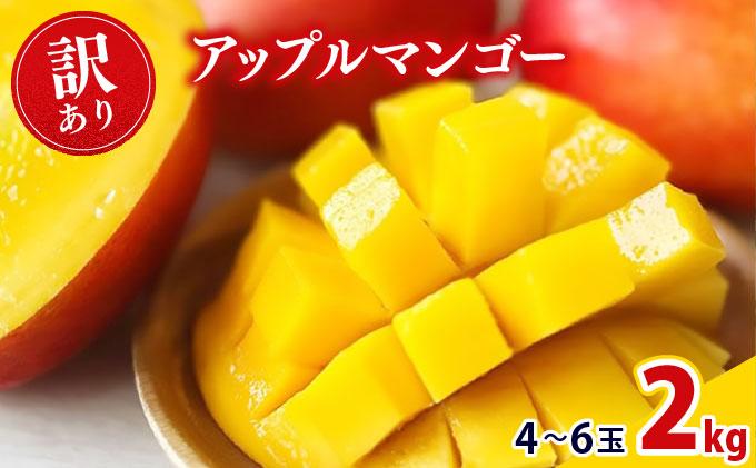 【2026年夏発送】【先行予約】訳あり  アップルマンゴー！2kg箱(4〜6玉)