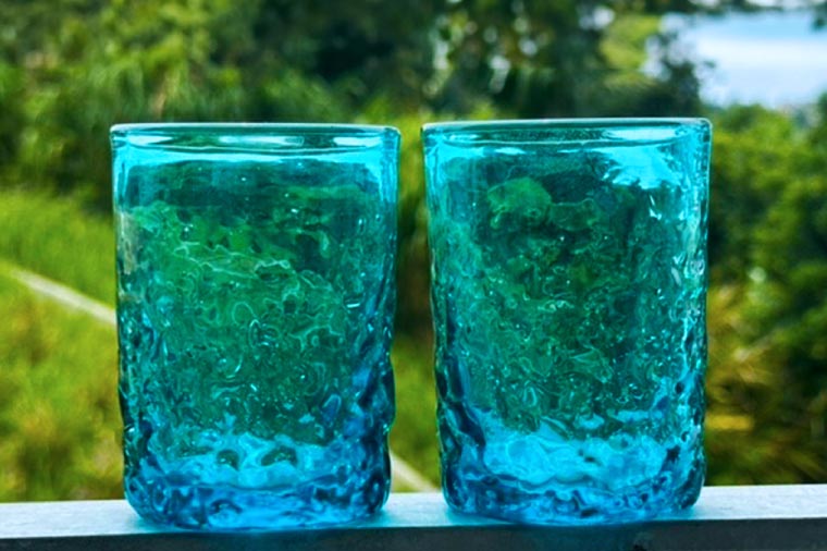 耐熱琉球ガラス凸凹（デコボコ）グラスペアセット(CG003-1)