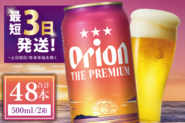 ≪ オリオン ザ・プレミアム 500ml × 48本 ≫ 48缶 48本 生ビール 地ビール オリオンビール 沖縄 豊見城市 母の日 父の日 ギフト お歳暮 お中元 贈り物 プレゼント おすすめ お酒 宅飲み 送料無料(DQ019)