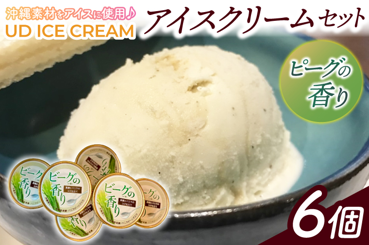ビーグの香り アイス アイスクリーム セット 6個 ( 1種 ) UD ICE CREAM 沖縄素材をアイスに使用(AN003)